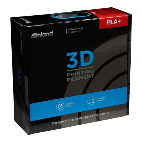 Filamento 3D Inland PLA+ 1.75mm Negro 1.0 kg — vista superior