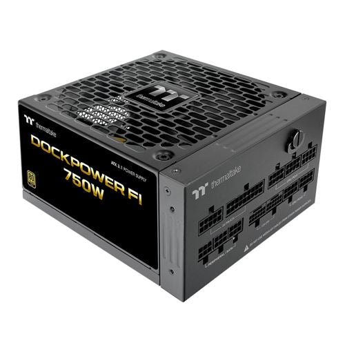 Fuente de Poder Thermaltake Dock Power FI 750W 80 Plus Gold ATX 3.1 Totalmente Modular — vista frontal