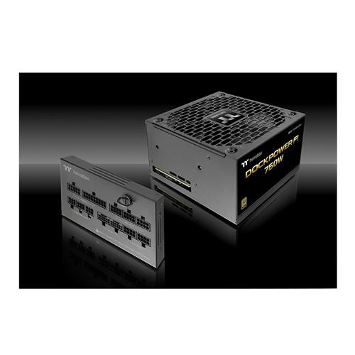 Fuente de Poder Thermaltake Dock Power FI 750W 80 Plus Gold ATX 3.1 Totalmente Modular — vista posterior
