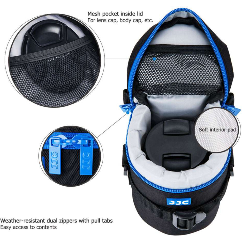 Funda para Lente JJC DLP-2 Deluxe (5.3 x 3.1") - puertos y conexiones