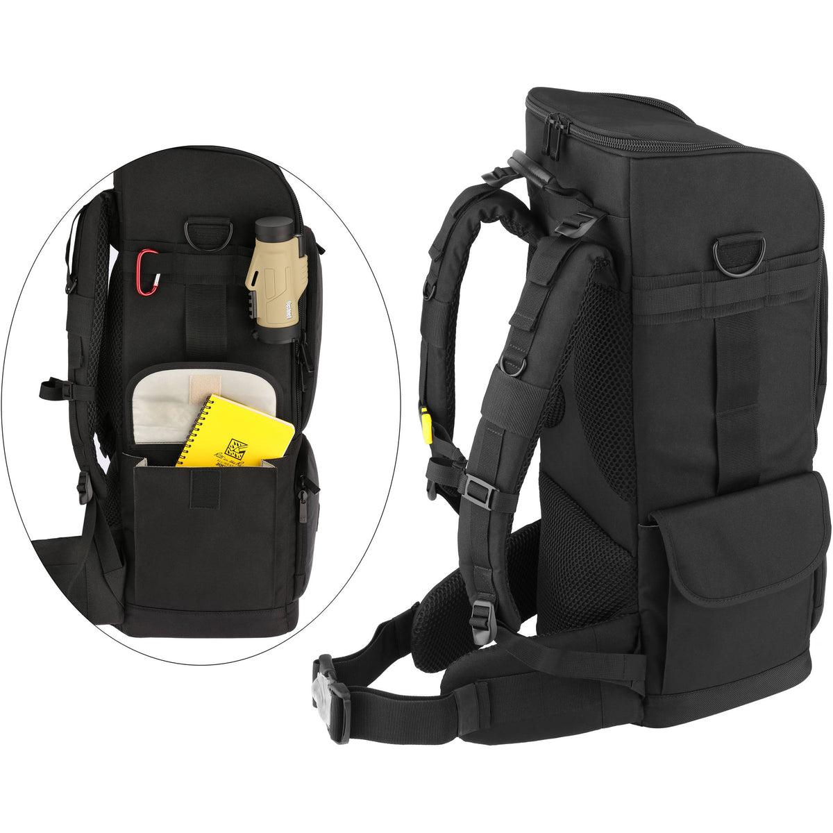 Funda para Lente Ruggard Alpine 600 Backpack para y 600/800mm (Negro) - vista lateral