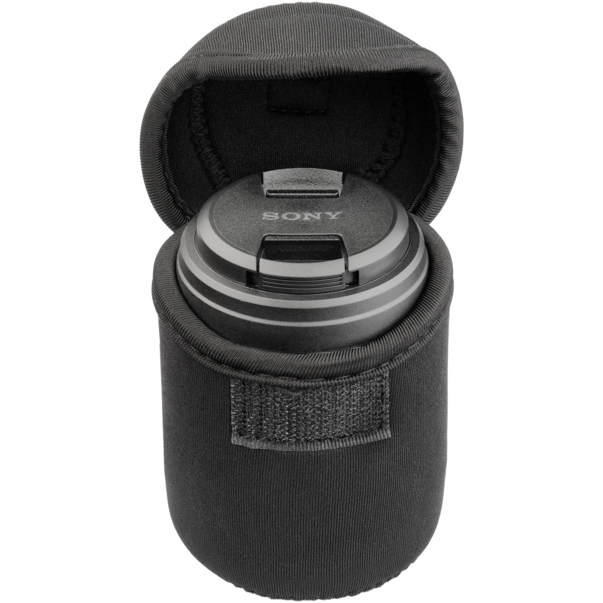 Funda para Lente Ruggard plegable neopreno (2.5 x 3", Negro) - vista trasera