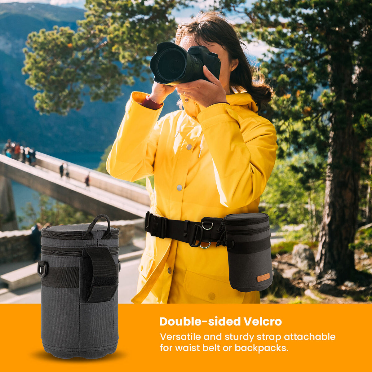 Funda para Lente TARION Hard-Shell (Negro, 3.7 x 6.9") - puertos y conexiones