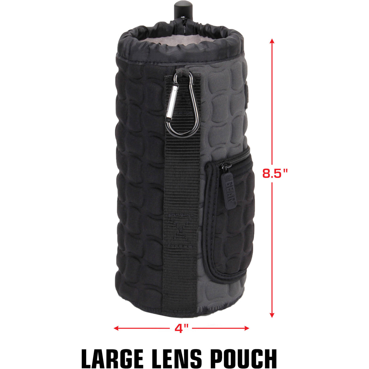Funda para Lente USA GEAR FlexARMOR X Grande (Negro) - vista frontal