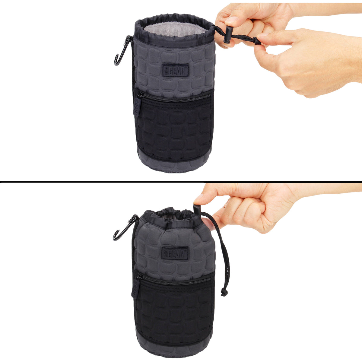 Funda para Lente USA GEAR FlexARMOR X Grande (Negro) - vista trasera