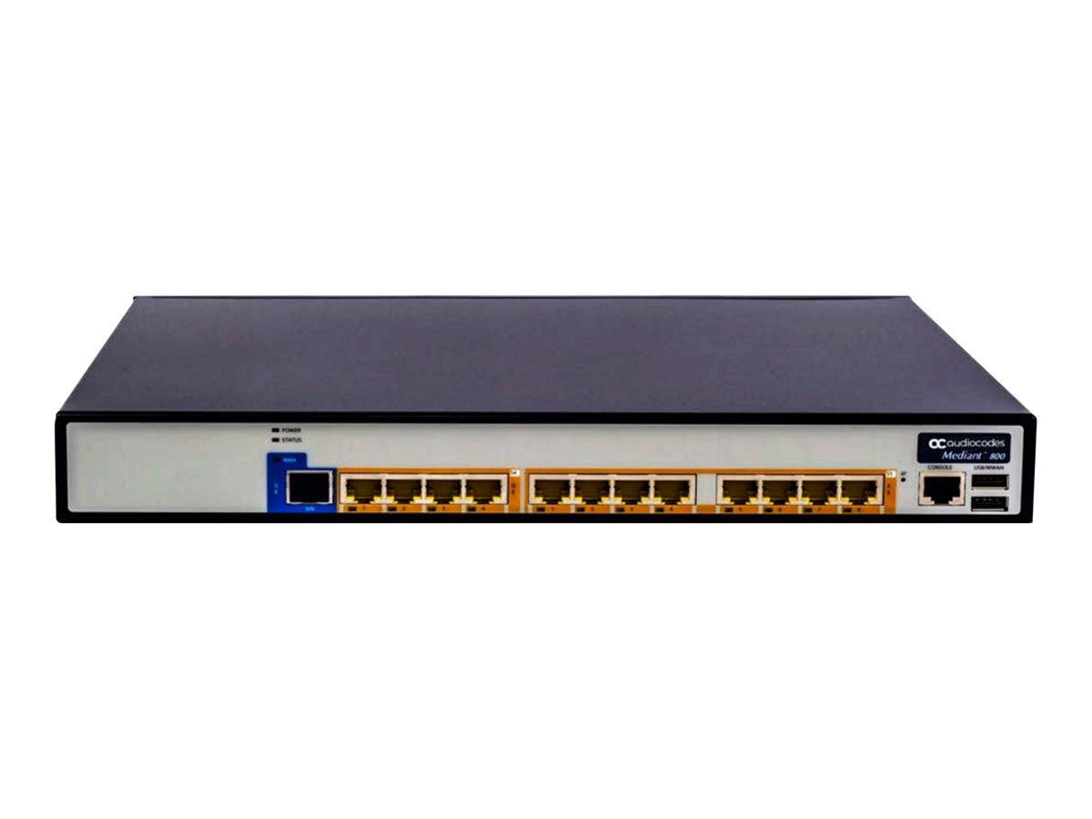 Gateway VoIP AudioCodes Mediant 800C, 4 puertos E1/T1 + 4 FXS, SIP - vista 1