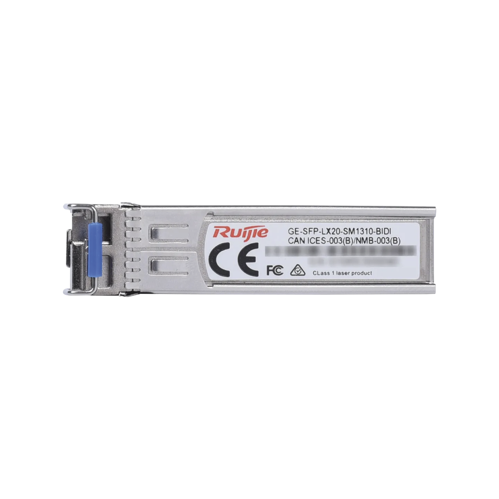 Módulo transceptor GE-SFP-LX20-SM1310-BIDI 1000BASE-LX SFP 1 Ruijie GE-SFP-LX20-SM1310-BIDI Simplex