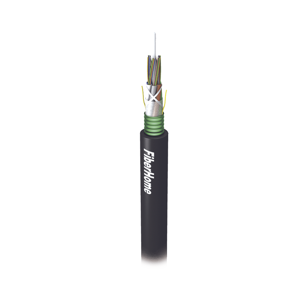 Kilómetro de Fibra Óptica para Exterior G.652D Linkedpro By Fiberhome GYFS-24C Monomodo 24 hilos Negro