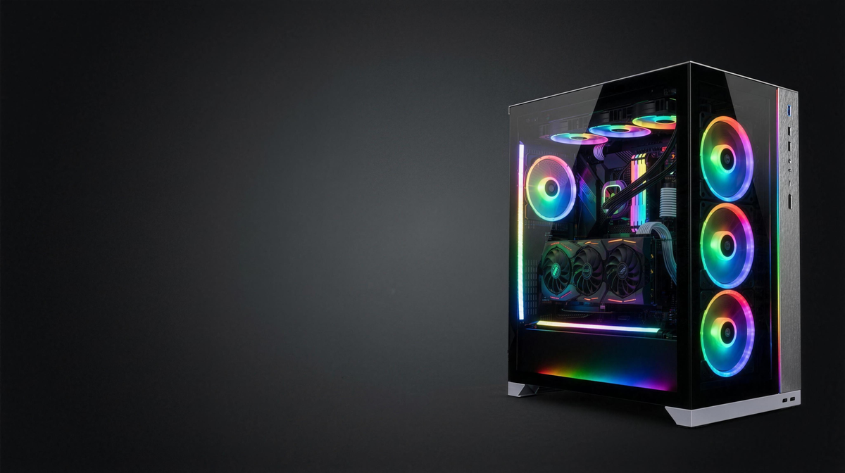 Banner de cases con vidrio templado y RGB en Venezuela — Sigma Tiendas
