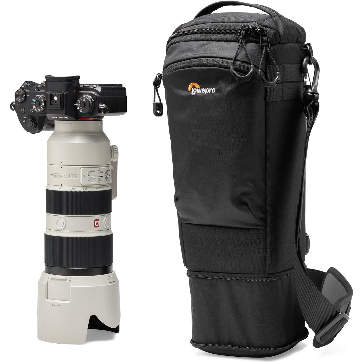 Holster Lowepro ProTactic TLZ 75 Slim AW III (Negro, 4.5L) - en uso