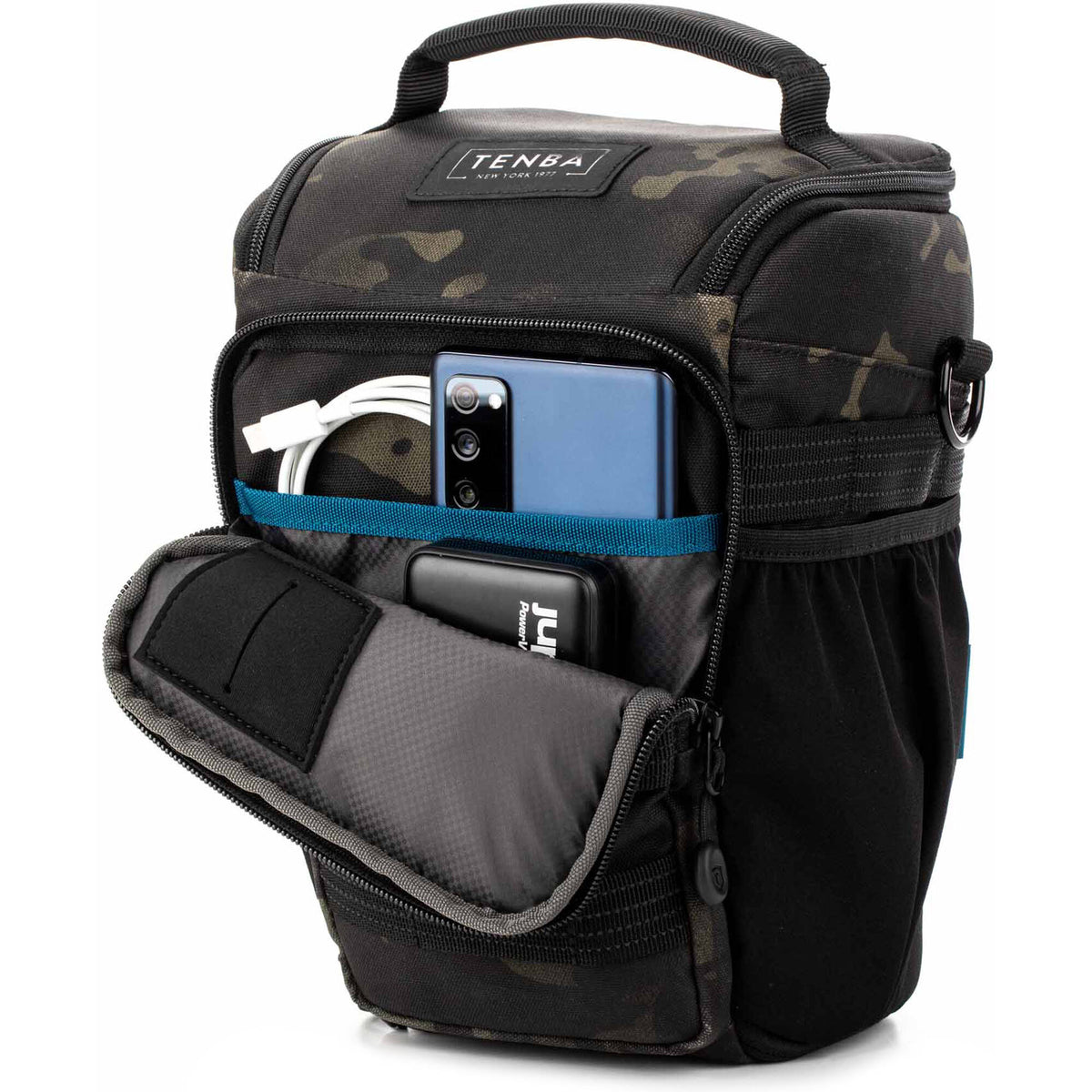 Holster Tenba Axis V2 Top-Loading Bag (Multicam Negro, 4L) - puertos y conexiones