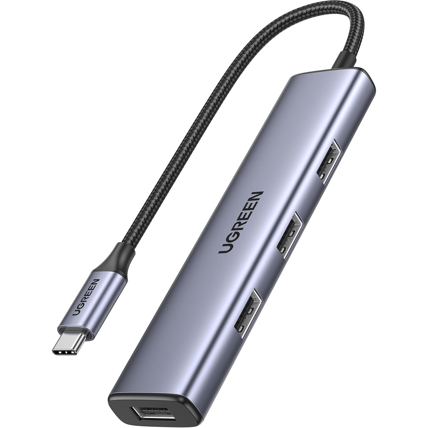 Hub USB UGREEN 4 en 1 USB-C a 4 Puertos USB-A - vista frontal