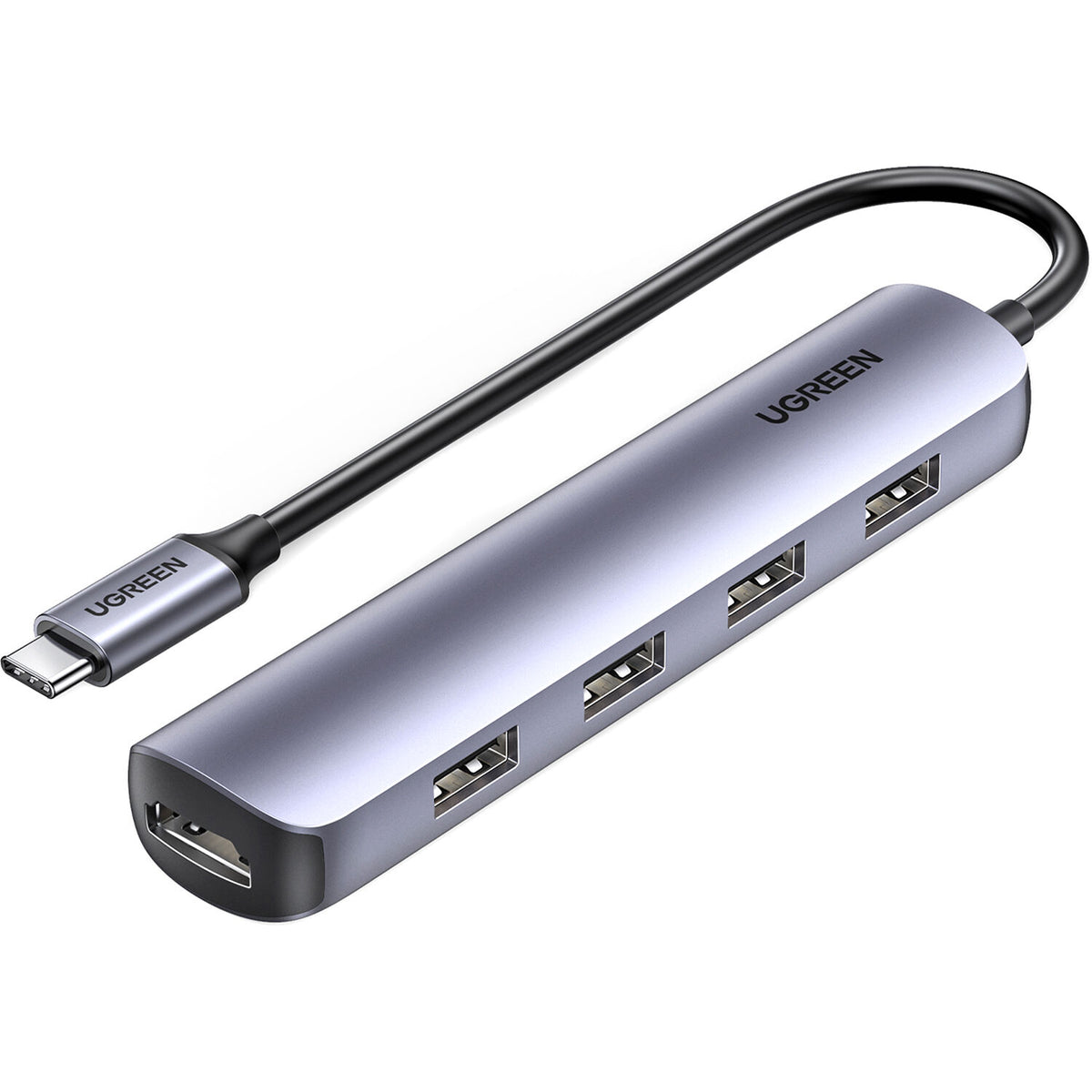 Hub USB UGREEN 5 en 1 USB-C con 4 Puertos USB-A y HDMI 4K - vista principal