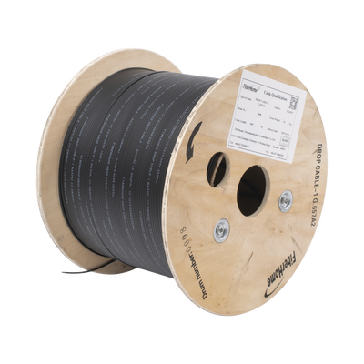 Carrete de 1 km de Fibra Óptica Linkedpro By Fiberhome IC-DROPA2-1C Monomodo Negro
