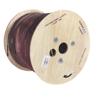 Carrete de 2 km de Fibra Óptica Linkedpro By Fiberhome IC-FIG8A1-1C/2KM Monomodo Negro