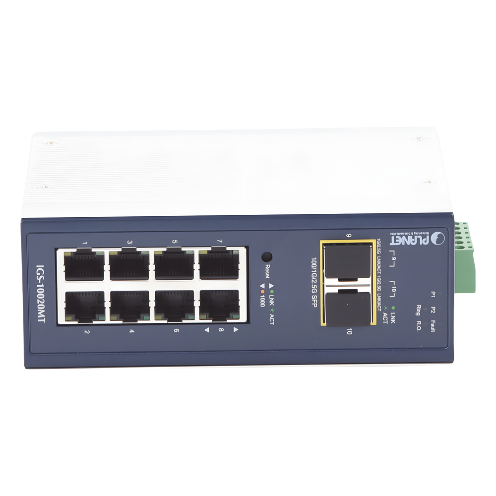 Switch Industrial Administrable Capa 2 Planet IGS-10020MT 8 puertos