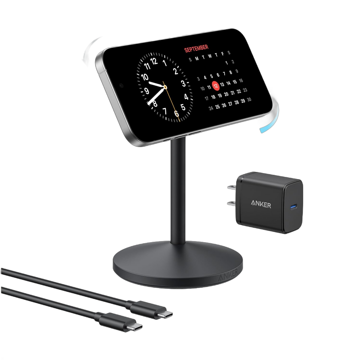 Cargador Inalámbrico Anker MagGo Wireless Charger Stand Negro