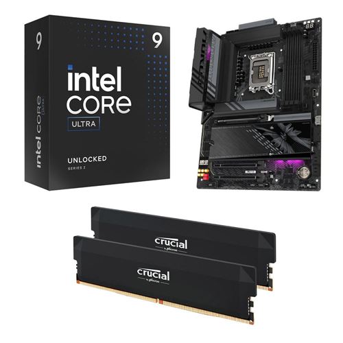 Intel Core Ultra 9 285K, Gigabyte Z890 Aorus Elite WiFi7 1851, Crucial Pro 32GB DDR5-6400  — vista 1