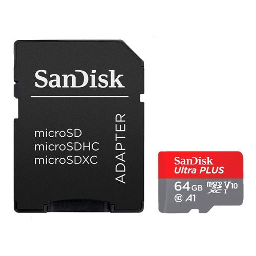 Sandisk 64GB Ultra PLUS MicroSDXC Class 10 / U1 / UHS-1 /  V10 Flash Memory Card with Adap — vista 1