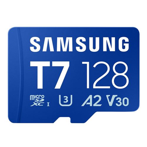 Samsung T7 128GB microSDXC Card UHS-I Flash Memory Card Class 10 U3 V30 A2 Memory Card — vista 1