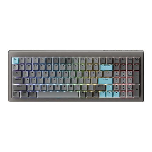 Ducky Cushion 98 Wireless Gaming Keyboard - Nickel — vista 1
