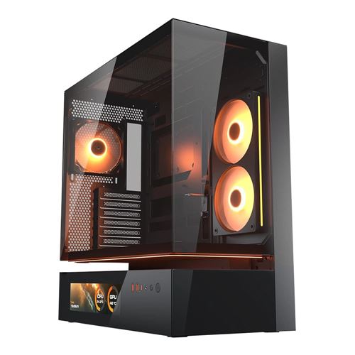 Cougar CFV235 Vision Tempered Glass ATX Mid-Tower Computer Case - Black — vista 1