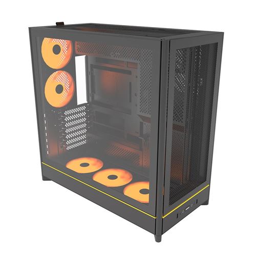 Montech HS01 PRO Tempered Glass ATX Mid-Tower Computer Case - Black — vista 1