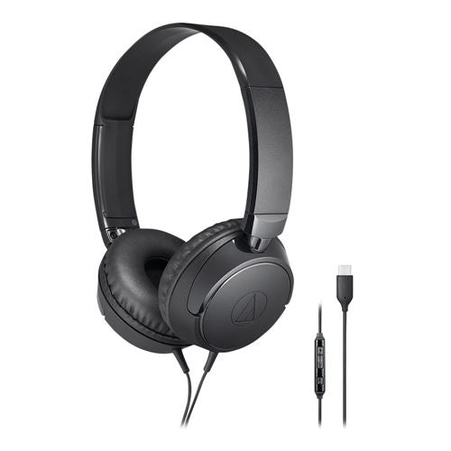 Audio-Technica ATH-S120C USB Type C On Ear Headphones - Black — vista 1