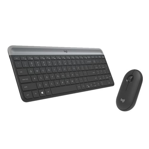 Logitech Slim Wireless Keyboard and Mouse Combo MK470 (Graphite) — vista 1