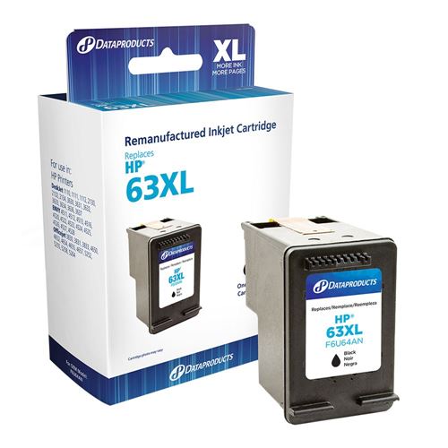 Dataproducts Remanufactured HP 63XL High Yield Black Ink Cartridge
 480 page yield. (Meets — vista 1