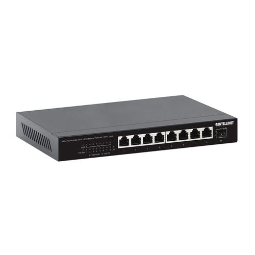 Intellinet 9-Port PoE++ Switch with 8 x 2.5G Ethernet Ports and SFP+ Uplink — vista 1