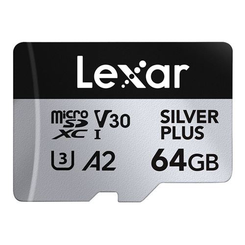 Lexar 64GB Professional SILVER PLUS UHS-I microSDXC Class 10 U3 V30 Flash Memory Card with — vista 1