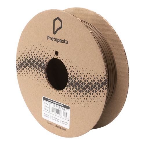 Proto-Pasta 1.75mm Bronze Metal Composite HTPLA 3D Printer Filament - 0.5kg Spool (1.1 lbs — vista 1