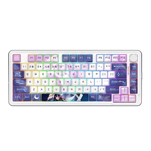 Redragon MCK681C Cyrus PRO RGB 75% Wireless Gaming Keyboard - White
 Custom Gray Linear Sw — vista 1