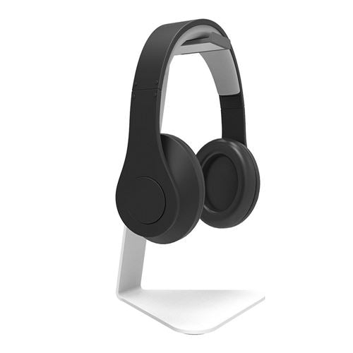 Kanto H1W Universal Headphone Stand with Curved Silicone Padding - White — vista 1