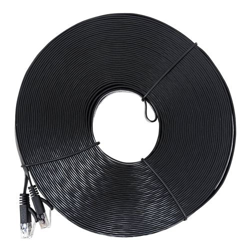 PPA 100 Ft. CAT 6 Bare Copper, 250Mhz Flat Ethernet Cable - Black — vista 1