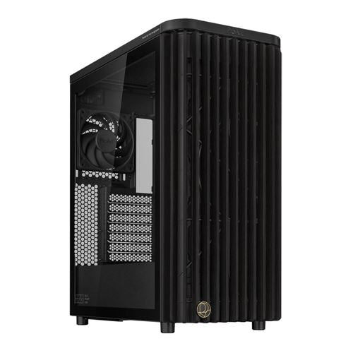 ASUS ProArt PA401 Wood Edition Tempered Glass ATX Mid-Tower Computer Case - Black — vista 1