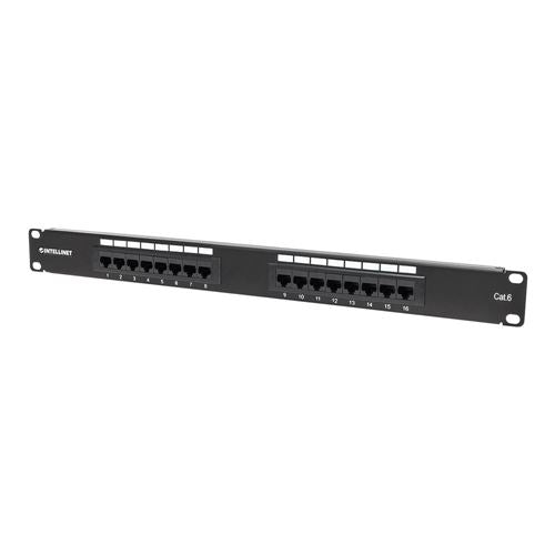 Intellinet Cat6 16 Port 1U Patch Panel — vista 1
