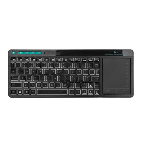 Riitek K18 Plus Wireless 3-LED Color Backlit Multimedia Keyboard with Multi-Touch Big Size — vista 1
