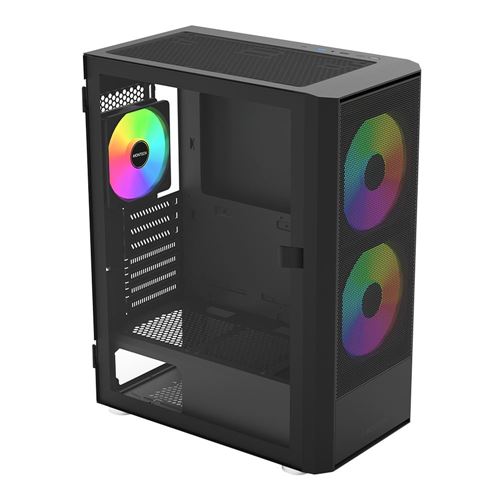 Montech X2 Plus Tempered Glass ATX Mid-Tower Computer Case - Black — vista 1