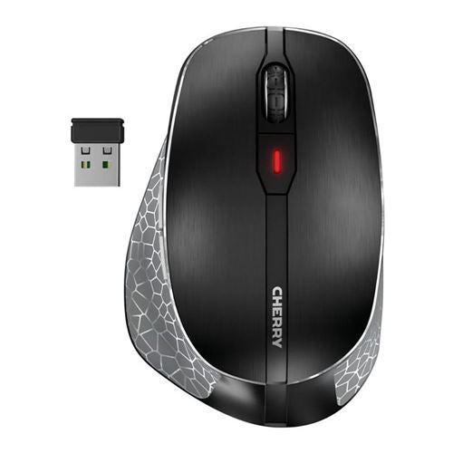 Cherry MW 8C Ergo Wireless Rechargeable Ergonomic Mouse - Black — vista 1
