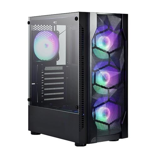 Inland X1 Tempered Glass ATX Mid-Tower Computer Case - Black — vista 1