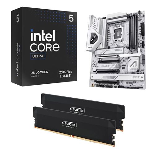 Intel Core Ultra 5 250K Plus, ASUS Z890 AYW Gaming WiFi W 1851, Crucial Pro 32GB DDR5-6400 — vista 1