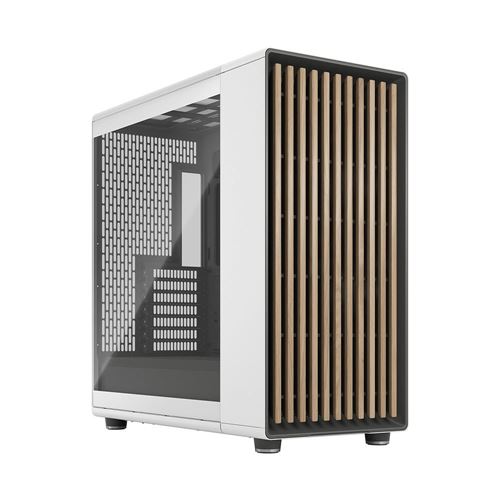 Fractal Design North XL Tempered Tinted Glass eATX Mid-Tower Computer Case - White/Oak — vista 1