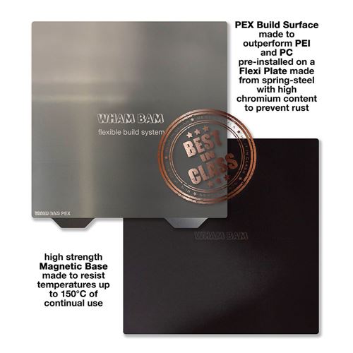 Wham Bam 165 x 165mm PEI Spring Steel Build Plate — vista 1