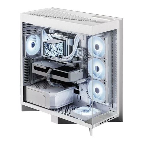 TRYX TRYX LUCA L70 Tempered Glass ATX Mid-Tower Computer Case - White — vista 1