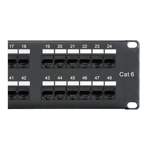 Shaxon 48 Port CAT6 RJ45-110 Patch Panel — vista 1