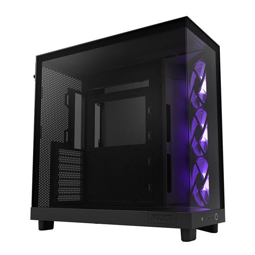 NZXT H6 Flow RGB Tempered Glass ATX Mid-Tower Computer Case - Black — vista 1