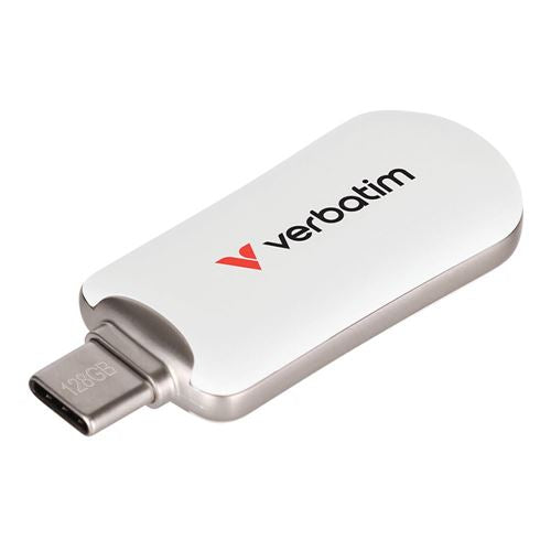 Verbatim 128GB Plectra USB-C Flash Drive - White — vista 1