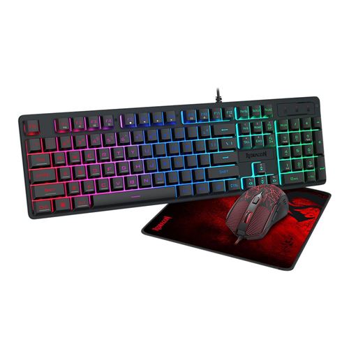 Redragon S107-2 Gaming Membrane Keyboard and Mouse Combo - Black — vista 1